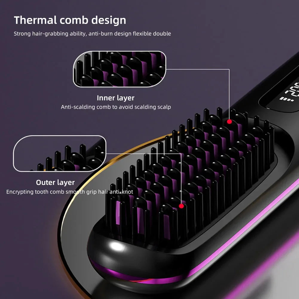 Wireless Heated Straightening Brush